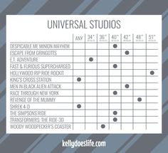 the universal studio's schedule for its upcoming show