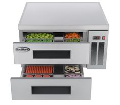 an image of a commercial food dehydrator with vegetables and fruits in it