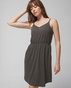 Linen Jersey Mini Bra Dress - Soma Soma Intimates, Bra Dress, The Vanishing, New Bra, Shelf Bra, Sleepwear Pajamas, Linen Dresses, Linen Women, Shapewear