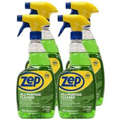 three bottles of zep all purpose cleaner