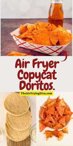 10 minute Air Fryer Copycat Doritos Recipe Air Fryer Corn Chips, Homemade Potato Chips Deep Fryer, Healthy Homemade Doritos, Air Fryer Doritos, Diy Tortilla Chips Air Fryer, How To Make Doritos Chips, Air Fryer Dorito Nachos, Diy Doritos Chips, Home Made Doritos Chips