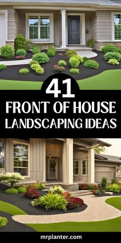 Luxurious and elegant Front of House Landscaping Ideas featuring sophisticated plants and structures. Front Of House Landscaping, House Landscaping Ideas, Front Walkway Landscaping, Landscape Ideas Front Yard Curb Appeal, Creative Landscaping, Curb Appeal Landscape, Walkway Landscaping, Lawn Design, Front Yard Design