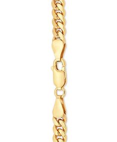 Macy's Cuban Link 22" Chain Necklace in 18k Gold-Plated Sterling Silver & Reviews - Necklaces - Jewelry & Watches - Macy's Yellow Gold Cuban Link Jewelry With Lobster Clasp, Luxury Yellow Gold Figaro Chain Bracelet, Luxury 14k Gold Chain Necklace With Lobster Clasp, Luxury Yellow Gold Chain Necklace With Lobster Clasp, Formal Cuban Link Necklace With Lobster Clasp, Cuban Link Chain Necklaces, Necklaces Jewelry, Chain Necklaces, Cuban Link Chain