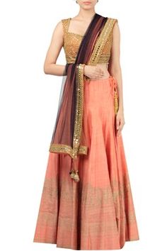 Coral lehenga set by Pam Mehta | Carmaonline shop Coral Lehenga, Coral, Clothes