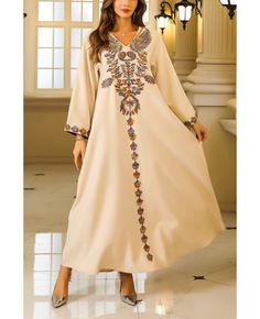 Get 10% off now! Buy exotic pattern robe muslim long dress for women at cheap price online. Free stable shipping and pro custom service since 2009. Long Beige Dress For Eid, Beige Long Dress For Eid, Long Beige Dresses For Eid, Multicolor Long Sleeve Dress For Eid, Modest Beige Dress For Eid, Multicolor Abaya For Eid, Elegant Multicolor Long Abaya, Elegant Long Multicolor Abaya, Eid Long Sleeve Printed Maxi Dress