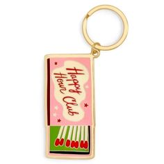 a keychain with a happy new year card on it