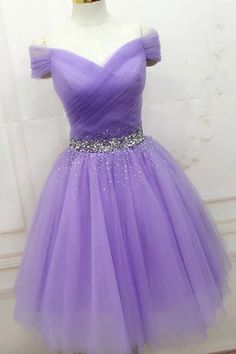 Off Shoulder Sequins Lilac Short Prom Dress Homecoming Dress, Off Shoulder Lilac Lavender Formal Graduation Evening Dress Lilac Homecoming Dress, Purple Prom Dress Short, Gaun Tulle, Purple Homecoming Dress, Burgundy Homecoming Dresses, Afrikaanse Mode, Purple Prom Dress, Graduation Dresses, Short Prom Dress