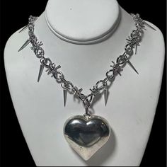 Nice Chunky Heart Necklace Perfect For Halloween Or Festival Bundle And Save Chunky Heart Necklace, Gothic Love, Heart Pendant Necklace, Heart Necklace, Heart Pendant, Womens Jewelry Necklace, Christmas Gift, Jewelry Necklaces, Christmas Gifts