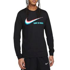 Nike Mens Game So Fresh Basketball Long Sleeve Shirt Dn2996-010 Black Size L Large This Nike Men Game So Fresh Basketball Long Sleeve Shirt Dn2996-010 In Black, Size Large, Offers Comfort And Style On And Off The Court. Made From High-Quality Materials, This Shirt Will Keep You Fresh During Intense Games. Size: Large Color: Black Long Sleeves High-Quality Materials Comfortable Fit Perfect For Basketball Games Nike Men Game So Fresh Design Brush Up On Your Game In The Nike "Game So Fresh" T-Shirt Casual Black Tops, Nike Black Shirt For Streetwear, Black Long Sleeve Sports Shirt, Nike Black Casual Shirt, Casual Black Shirt For Sports, Nike Casual Long Sleeve Shirt, Basketball Long Sleeve, Man Games, Basketball Games