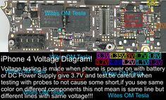 the back side of an iphone 4 voltage diagram