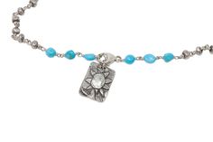 Sterling Silver, Leather, Garnet, Turquoise & Labradorite Spiritual Turquoise Jewelry With Gemstone Accents, Turquoise Jewelry With Gemstone Accents For Healing, Double Strand Necklace, Strand Necklace, Labradorite, Garnet, Turquoise, Sterling Silver, Silver