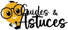 the logo for guides and advices with a smiley face on it's side