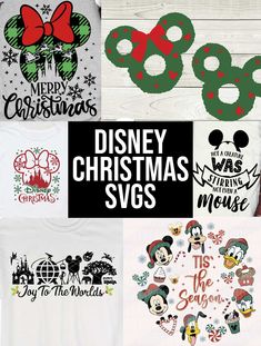 disney christmas svg bundle for cricut, silhouettes and other cutting machines