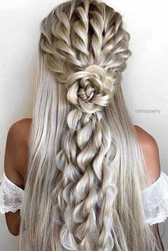 Down Wedding Hairstyles, Half Up Half Down Wedding, Kids Braids, Hairstyles Wedding, Girls 16, Wedding Hair Down, Long Blonde, Braided Hairstyles Tutorials