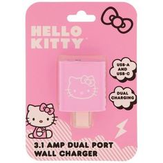 hello kitty pink wall charger for iphone and ipod 3 1gh / 4 7gh