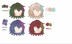 gacha club hairs Gacha Hair Combos, Hair Colour Combos, Gacha Tint, Hair Colour Combinations, Half Dyed Hair, Hair Tint