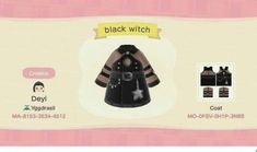 an image of a black witch costume on the app store page, which is also available for purchase