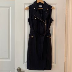 New With Tags. Length 37, Bust 18, Waist 15. Calvin Klein Midi Dress For Fall Workwear, Calvin Klein Workwear Dresses For Fall, Calvin Klein Fall Workwear Dresses, Chic Calvin Klein Belted Dress, Chic Belted Calvin Klein Dress, Calvin Klein Knee-length Belted Dress, Calvin Klein Belted Knee-length Dress, Calvin Klein Belted Dresses For Spring, Spring Calvin Klein Belted Dresses