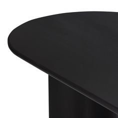 a close up of a black table top on a white background with no people around it