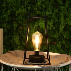 a light that is sitting on top of a table