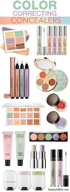 Looking for the best color correcting makeup for your dark circles, dark spots or redness? These easy-to-use color correcting concealers can cover up anything from acne or rosacea to the darkest under-eye circles! Click through to get your Color Correcting Cheat Sheet!! Flot Makeup, Beauty Make-up