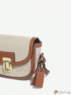 Bird in Bag - Leather Saddlebag with Metal Flap Closure. Shopping Crossbody Baguette Bag, Beige Crossbody Shoulder Bag For Errands, Trendy Rectangular Saddle Bag For Shopping, Classic Rectangular Saddle Bag With Leather Trim, Trendy Rectangular Saddle Bag For Errands, Classic Saddle Bag With Gold-tone Hardware For Shopping, Chic Rectangular Saddle Bag For Shopping, Trendy Brown Saddle Bag For Shopping, Leather Baguette Bag In Beige For Errands