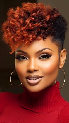 Ladies Short Hair Styles, Braid Styles For Women, Pixie Hairstyles For Black Women, Black Girls Hair, Black Hair Short Cuts, Tapered Sides, Twisted Hair