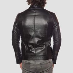 Men black leather slimfit jacket, men biker jacket, leather jacket men, gift for him, mens jackets,fashion,style,biker,racer Streetwear Cafe Racer Leather Jacket With Long Sleeves, Cafe Racer Leather Jacket For Streetwear, Streetwear Cafe Racer Leather Jacket, Winter Streetwear Cafe Racer Leather Jacket, Biker Style Leather Jacket For Motorcycling, Winter Cafe Racer Leather Jacket For Biker Events, Fitted Black Cafe Racer Outerwear, Winter Fitted Cafe Racer Biker Jacket, Black Cafe Racer Leather Jacket With Long Sleeves