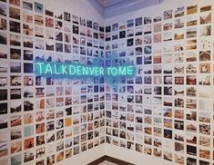 a room filled with lots of pictures and the words taken over time written on it