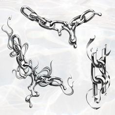 an artistic drawing of some type of chain