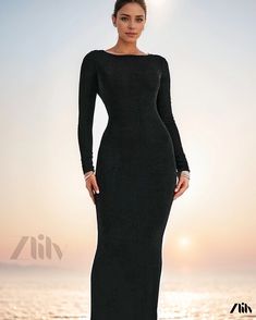 Zlily - Long Sleeve Bodycon Dress with Back Strap, Elegant Pencil Skirt, and Sexy Cut-Outs Wrap Around Skirt, Sleeve Bodycon Dress, Skirt Skirt, Long Sleeve Bodycon Dress, Long Sleeve Bodycon, Types Of Skirts, Back Strap, Single Piece, Types Of Collars