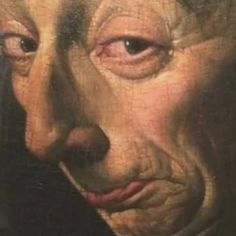 an old man's face is shown in this painting