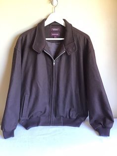 Vintage Nordstrom Mens Wool Brown Bomber Jacket Zip Up Long Sleeve Size Medium | eBay Long Sleeves Jacket, Must Haves, Zip Ups, Bomber Jacket, Athletic Jacket, Nordstrom, Size Medium, Wool, Long Sleeve