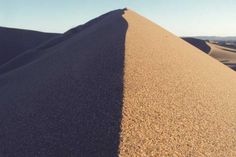 sand dunes in the desert with blue sky