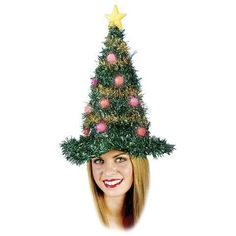 Includes: Tinsel style Christmas tree hat with light up star on top. Available Sizes: One size fits most Requires 2 AA batteries not Included. Halloween Hats Diy, Funny Christmas Hats, Christmas Tree Light Up, Light Up Hats, Light Up Costumes, Christmas Tree Hat, Halloween Express, Novelty Hats, Buy Christmas Tree