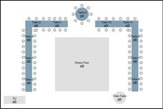 the floor plan for an auditorium with seating areas and seats in blue, white and grey