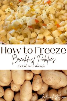 potatoes with text overlay how to freeze