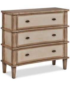 a white dresser with three drawers on top of it