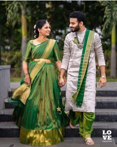 Couple photoshoot poses Bangali Mithai, Saree Lehenga Designs, South Indian Engagement Outfit, Men Engagement Outfit, Marathi Groom, South Indian Groom, Indian Engagement Outfit, Bridegroom Outfits, Engagement Couple Dress