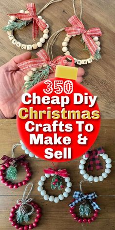 some christmas crafts to make and sell on the table