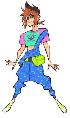 a drawing of a person in pajamas with an arm bag on their chest and one hand out