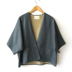 Kimono Linen, Minimal Dress, Casual Outerwear, Linen Jacket, Japanese Cotton, Lovely Clothes, Modest Fashion Outfits