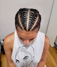 Yeluchi | Mobile Hairstylists on Instagram: “The only stitches you wanna get! 😁 Perfect stitch braid cornrows by Yeluchi #MobileHairstylist Ja’Net Hall-Nelson…” Eight Cornrows Braids, 4 Dutch Braids Hairstyles, Boxer Braids Short Hair, 4 Dutch Braids, Cornrolls Hairstyles Braids, Four Braids Cornrow, Microloc Styles, Simple Cornrows, Braid Cornrows