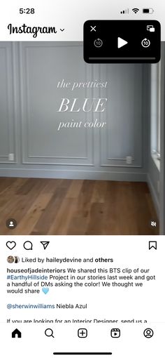 Southern Blue Paint Color, Stardew Benjamin Moore, Chair Rail Powder Room, Blue Heather Benjamin Moore Bedroom, Best French Blue Paint Colors, Blue Contrast Trim, Bm Normandy, French Toile Benjamin Moore