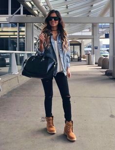 Timberland Boots Women Outfit, Timberland Outfits Women, Timbs Outfits, Timberland Outfit, Outfit Botas, Timberland Boots Outfit, Timberland Outfits, Boots 2020, Look Legging