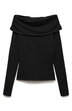 This shoulder-baring sweater is designed with a dramatic neckline fold for day-to-night appeal. Off-the-shoulder neck Long sleeves 45% polyester, 36% viscose, 19% polyamide Hand wash, line dry Imported Black Off The Shoulder Sweater, Off The Shoulder Sweater, Black Off Shoulder, Off Shoulder Sweater, Nordstrom Store, Black Fits, Shoulder Sweater, Off The Shoulder, Off Shoulder