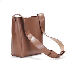 Buy Brown Genuine Leather Crossbody Bucket Bag with Wide Strap Worldwide Free shipping and return, color: Brown , material: Genuine Leather Brown Fall Bucket Bag For On-the-go, Brown Leather-lined Bucket Bag For Everyday Use, Classic Brown Bucket Bag For On-the-go, Brown Leather-handled Bucket Shoulder Bag, Brown Soft Leather Bucket Bag For On-the-go, Bucket Purse, Inside Bag, Best Purses, Crossbody Messenger Bag