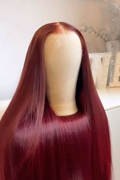 Winter Color Wigs For Black Women, Red Lace Wig, Red Wig, Frontal Hairstyles, Pretty Braided Hairstyles, Pretty Hair Color, Hair Ponytail Styles, Dope Hairstyles