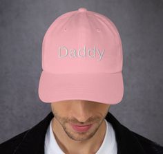 Introducing our Daddy Cap - the perfect accessory for all the cool dads out there! This custom and handmade baseball cap is designed with utmost care and features a stylish embroidered daddy slogan, making it an ideal and unique gift choice for dads and baseball fans alike. Crafted with love and attention to detail, this Daddy Hat is made to stand out from the crowd. The high-quality materials ensure durability and comfort, allowing your dad to rock this cap on any occasion. Whether he's heading to a baseball game, enjoying a family outing, or simply running errands, this hat is the ultimate expression of his fatherly pride. The embroidered daddy slogan adds a touch of personalization to the cap, making it a special keepsake for any dad. It serves as a constant reminder of the bond between Gifts For Dads, Unique Gifts For Dad, Slogan Making, Hat Custom, Father Figure, Baseball Fan, Family Outing, Cap Design, Fantastic Gifts