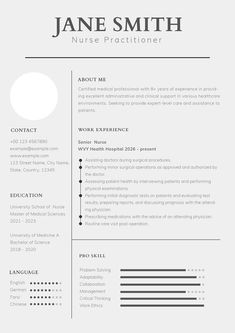 a professional resume template for nurses with no work experience on the cover letter and numbers